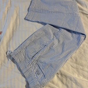 Janie and Jack Light Blue and White Striped Trousers